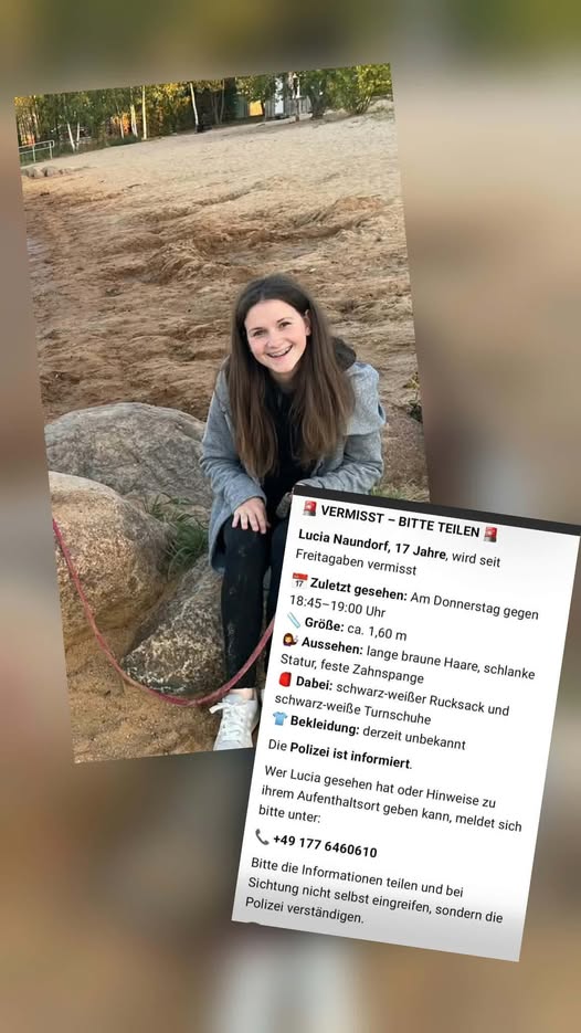 🚨 17-jährige Lucia Naundorf. VERMISST – BITTE TEILEN 🚨